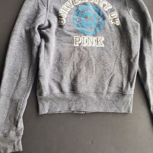 Pink Victorias Secret Grey Zip Up Jacket - Picture 9 of 9